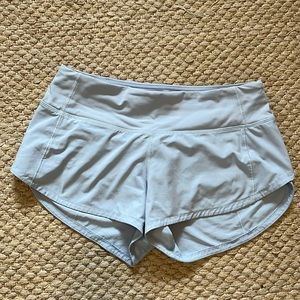 lululemon speed up shorts 2.5” baby blue